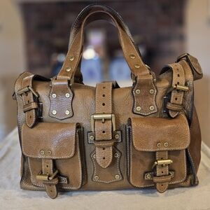 Vintage Mulberry Roxanne Mini Brown Leather Satchel